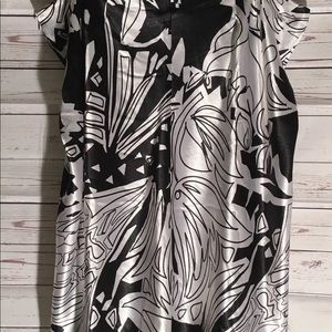 Lane Bryant Skirt Black and White Abstract Sz 22